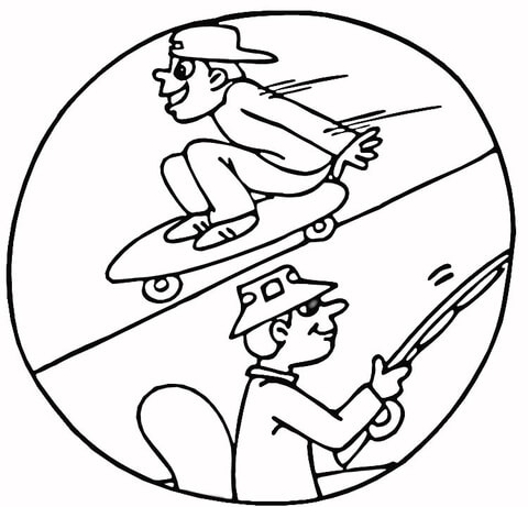 Summer Activities  Coloring Page